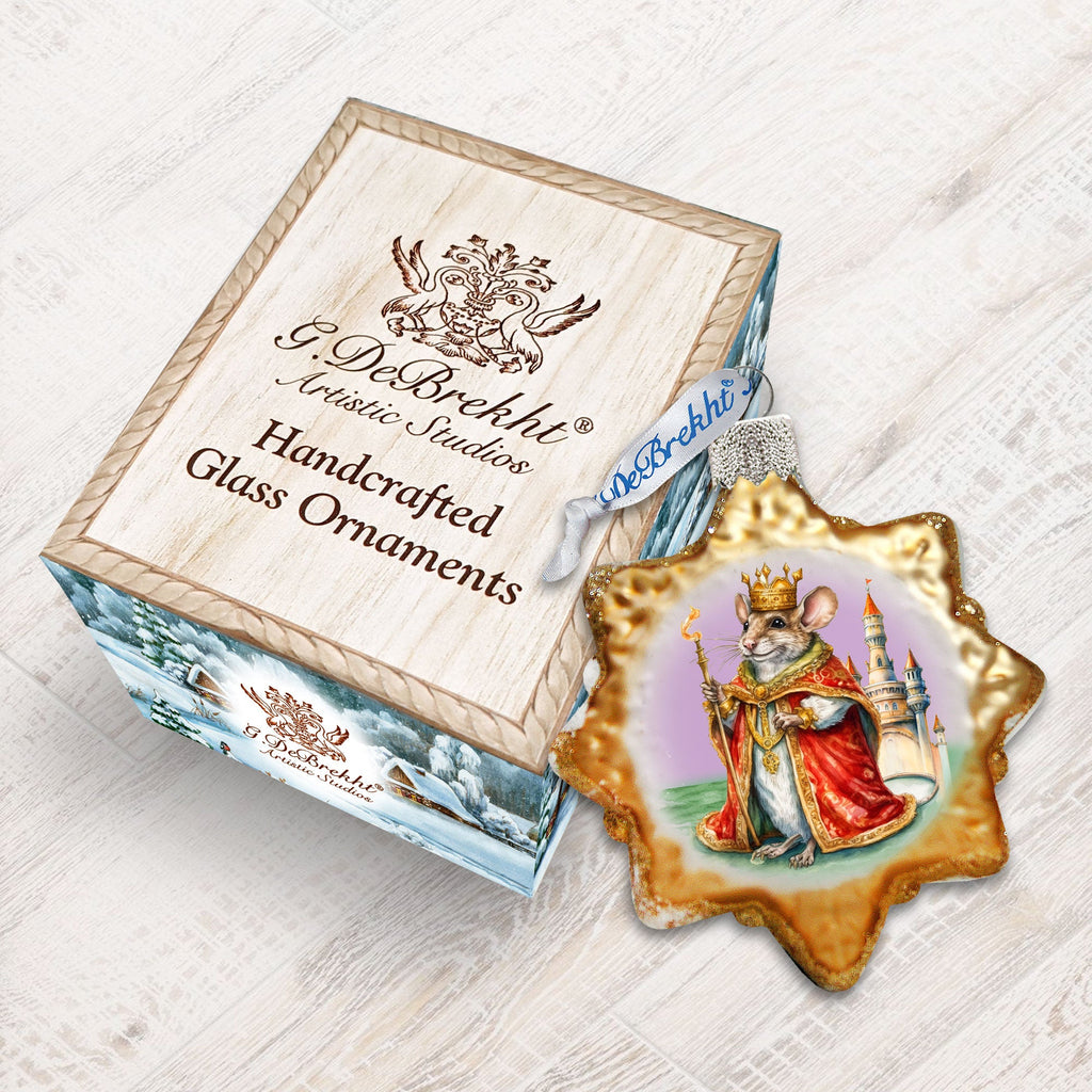 Mouse King Mercury Glass Ornaments by G. Debrekht - Christmas Decor - 776025
