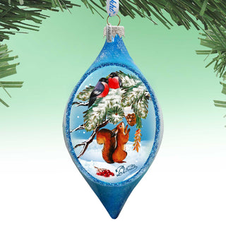 Squirrel and Birds Ball Glass Ornament by G. DeBrekht - 73451
