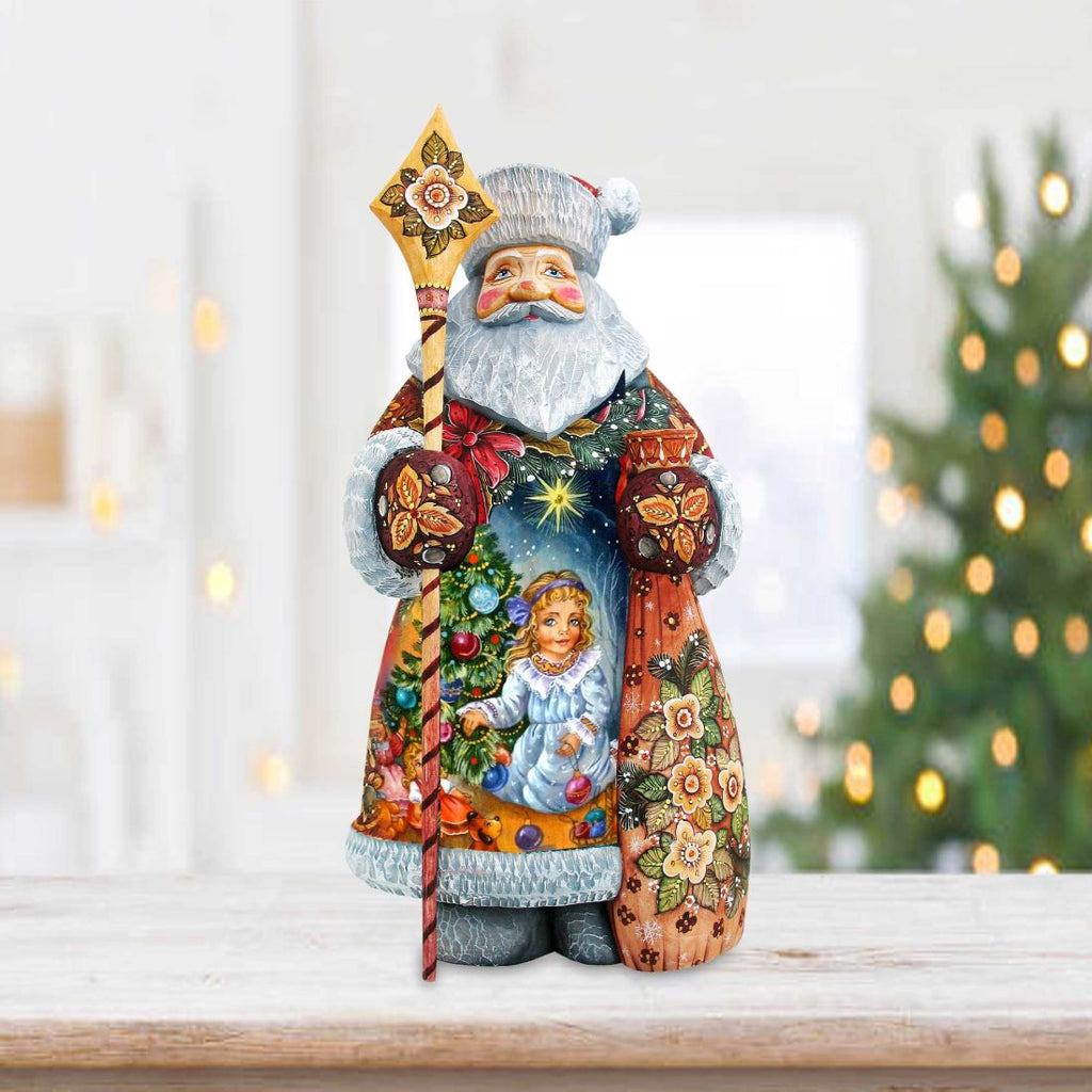 Nutcracker Clara Santa Hand-Painted WOODCARVED Masterpiece by G. DeBrekht - Christmas Decor - 215825