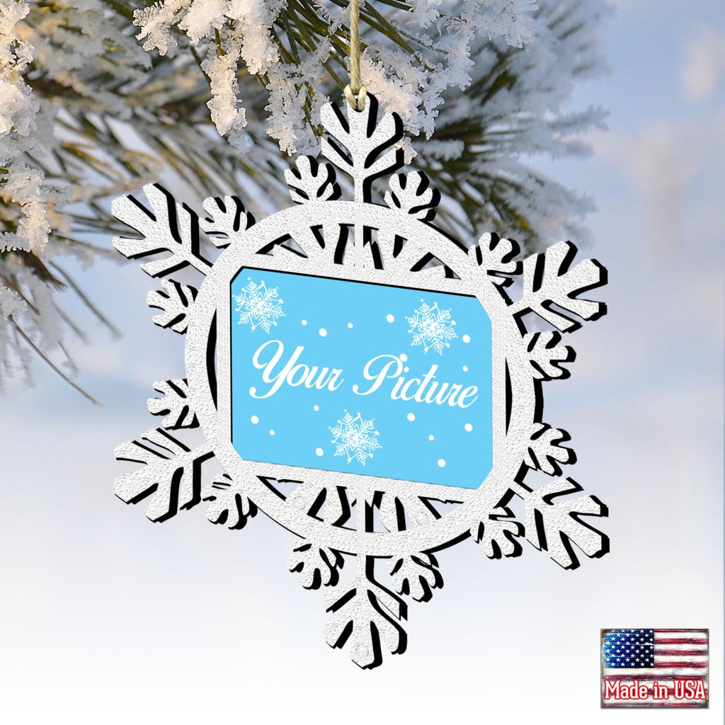 Snowflake Christmas Picture Frame Ornaments - Ornament for Photo by G.DeBrekht - Christmas Decor - 8141151PF