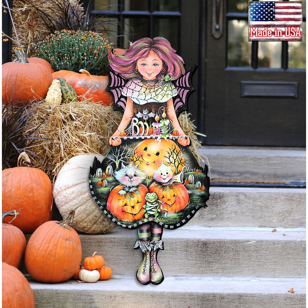 Pumpkin Fairy Halloween Door Decor by Jamie Mills-Price - Thanksgiving Halloween Decor - 8457412H