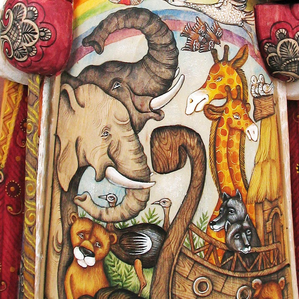 Noah's Ark Santa devotion Santa Hand-Painted WOODCARVED Masterpiece by G. DeBrekht - Nativity Holiday Decor - 215831 *** PRE-ORDER - Handmade Just for You! ***