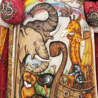 Noah's Ark Santa devotion Santa Hand-Painted WOODCARVED Masterpiece by G. DeBrekht - Nativity Holiday Decor - 215831 *** PRE-ORDER - Handmade Just for You! ***