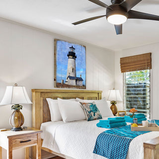 Lighthouse Wooden Coastal Wall Art by Nature Wonders - Coastal Sea-Life Decor - 95368B