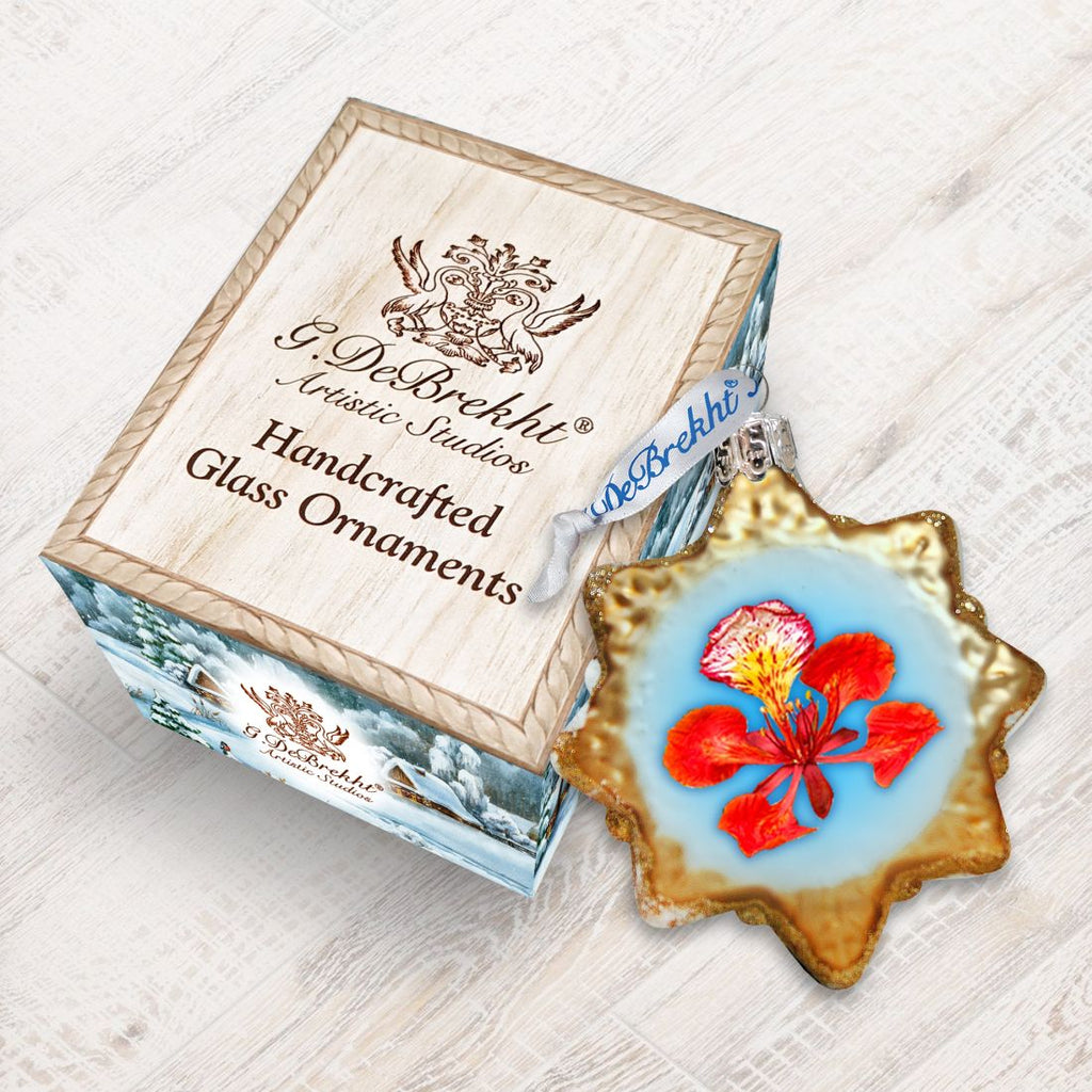 Flower Mercury Glass Ornament by G. DeBrekht - Coastal Holiday Decor - 776285