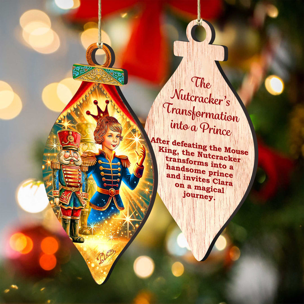 The Enchanted Nutcracker Suite Eco Wood Ornaments Set of 12 by G. DeBrekht - Christmas Décor - 8610103-S12