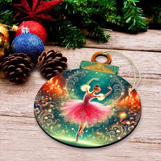 The Enchanted Nutcracker Suite Eco Wood Ornaments Set of 12 by G. DeBrekht - Christmas Décor - 8610103-S12