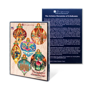 The Enchanted Nutcracker Suite Eco Wood Ornaments Set of 12 by G. DeBrekht - Christmas Décor - 8610103-S12
