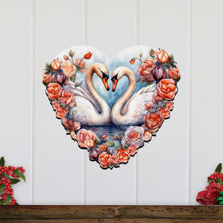 Swans Love Holiday Door Décor by G. Debrekht - Love Kids Family Décor - 8611038H