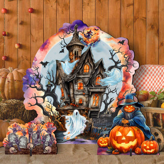 Halloween Haunted House Set of 3 Outdoor Décor Yard Décor by G. Debrekht - Halloween Décor - 8652824F-S3
