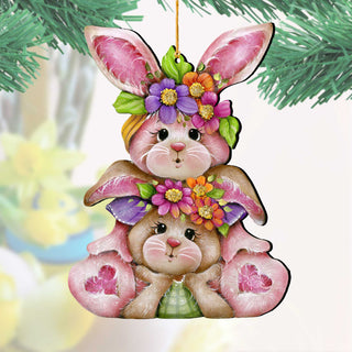 Rustic Bunny Ornaments - Easter Spring Decoration - Easter Gift by J. Mills-Price - 8652832