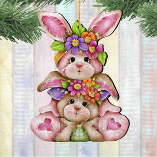 Rustic Bunny Ornaments - Easter Spring Decoration - Easter Gift by J. Mills-Price - 8652832
