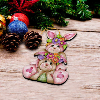 Rustic Bunny Ornaments - Easter Spring Decoration - Easter Gift by J. Mills-Price - 8652832