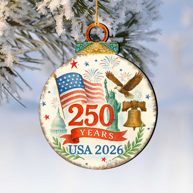 Patriotic 250th Anniversary Ornament by G. DeBrekht - American Patriotic Decor – 8652842-2