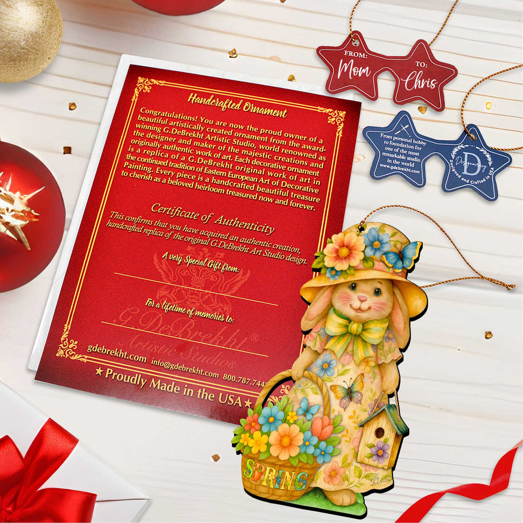 Spring Bunny Ornaments - Easter Spring Decoration - Easter Gift by G. Debrekht - 8652865