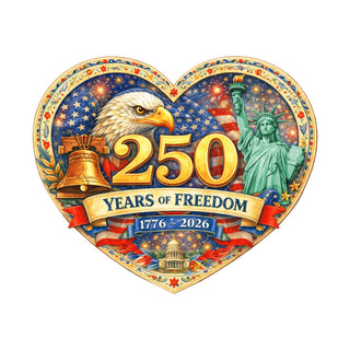 250 Years of Freedom Patriotic Door Hanger – American Eagle Wall Decor 1776–2026 – Handcrafted Wooden Holiday Wall Art by G. DeBrekht – 8652773H