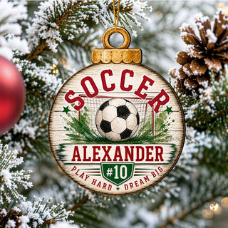Personalized Soccer Christmas Ornament – Custom Soccer Player Ornament – Soccer Team Gift – Sports Christmas Ornament – Soccer Fan Keepsake by G.Debrekht - 6852890