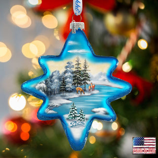 Peaceful Kingdom North Star Glass Ornament by G. DeBrekht - Christmas Decor - 755-001