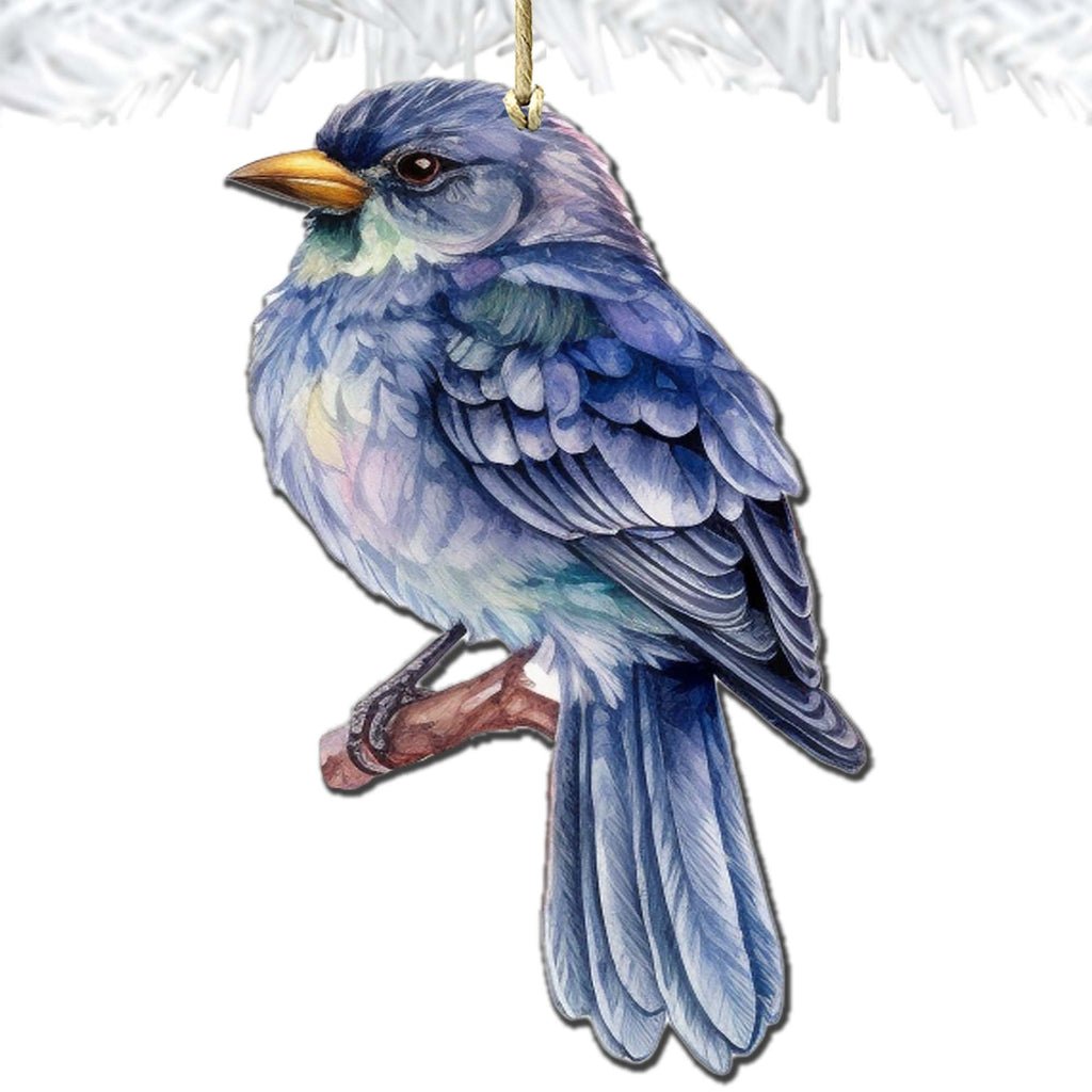 Alaskan Bluebird Wooden Ornaments by G.Debrekht - Wildlife Holiday Decor - 8710005-2