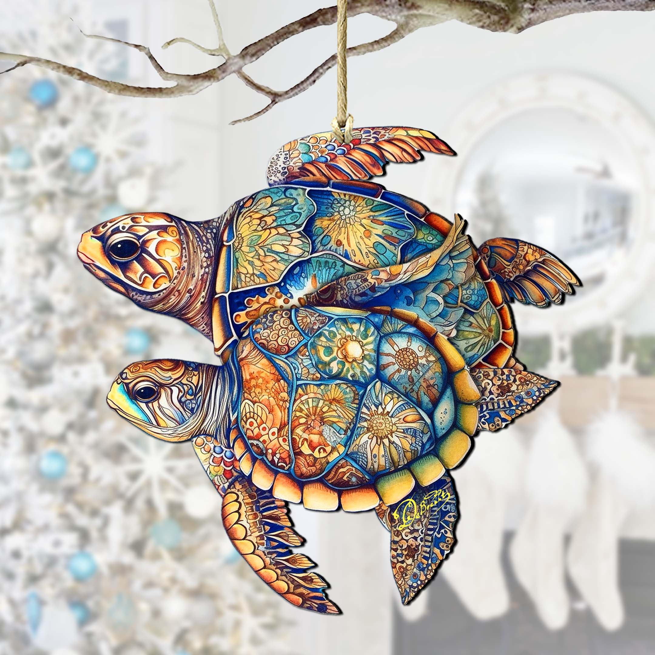 Sea Turtle Family Wooden Wall Décor by G. DeBrekht