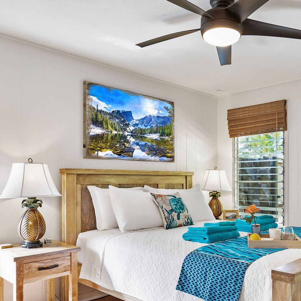 Forest Mountains Art Wooden Wall Art by Nature Wonders - Nature Wildlife Decor - 95237B