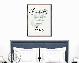 Family Love - Crazy, love, loud - Wooden Wall art - Contemporary decor - Living room Sign - Farmhouse decor - 310346