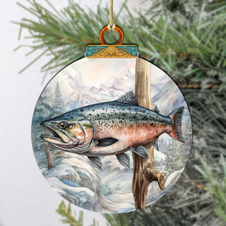 Alaskan Sockeye Wooden Ornaments by G.Debrekht - Wildlife Holiday Décor - 870046