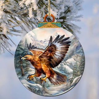 Flying Golden Eagle Wooden Ornaments by G.Debrekht - Wildlife Holiday Décor - 870060