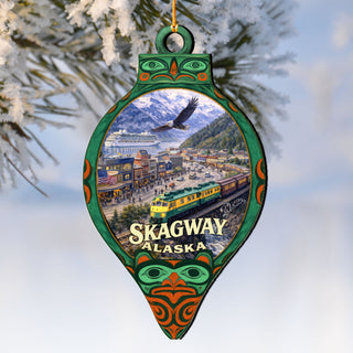 Skagway Alaska Wooden Ornament – The Great Land Wildlife Décor by G. DeBrekht - Wildlife Holiday Décor - 8710163