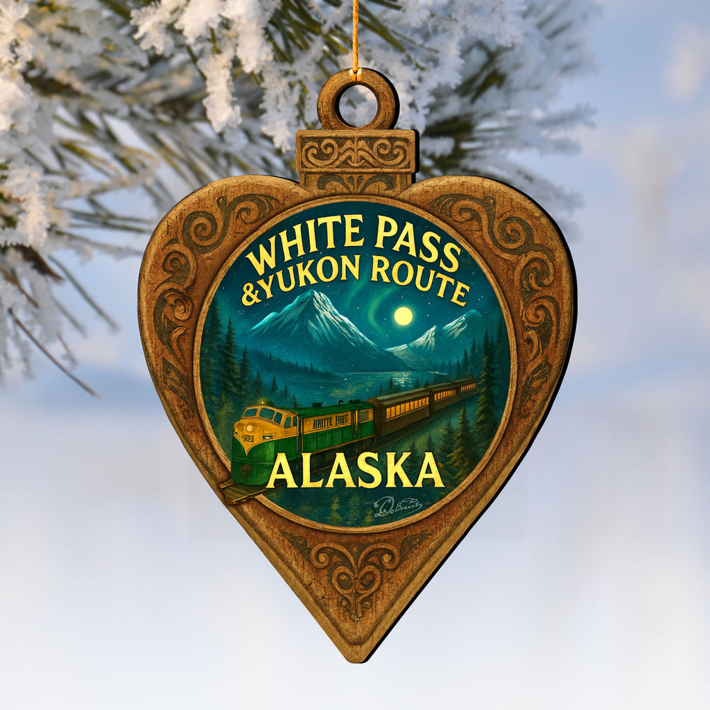 White Pass & Yukon Route Alaska Christmas Ornament – The Great Land Wildlife Décor by G. DeBrekht - Wildlife Holiday Décor - 8710165
