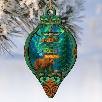 Forest Spirit Totem Wooden Ornament – Wildlife Décor by G. DeBrekht - Wildlife Holiday Décor - 8710171