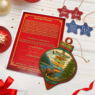 Northern Harbor Signpost Wooden Ornament – Wildlife Décor by G. DeBrekht - Wildlife Holiday Décor - 8710172
