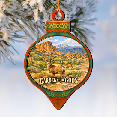 Garden of the Gods Colorado Deer Christmas Ornament – Scenic Wildlife Holiday Decoration – 8710173
