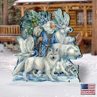 Cool Winds Father Winter Animals Wildlife Outdoor Decor by J. Bergsma - Wildlife Holiday Decor - 8591862F-JB