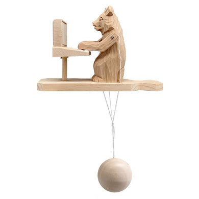 Office Bear Animated Spinning Old World Decoration by Designocracy - Wildlife Holiday Decor - 191000-11