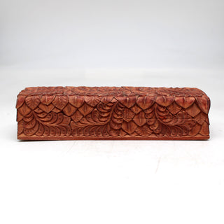 One-of-a-Kind Floral WOODCARVED Jewelry BOX 8x2x2 Handcarved Unique Home Decor Beautiful Gift Rare Find Collectible, Unique Hand Carved Gift
