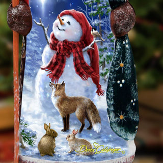 Heaven Nature Hand-Painted WOODCARVED Figurine by D. Gelsinger - Christmas Santa Snowman Decor - 242108-1801