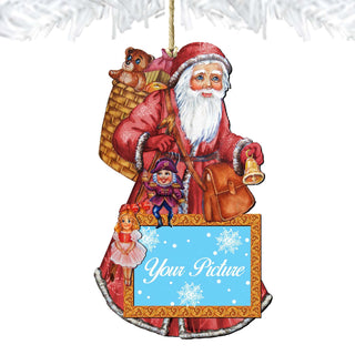 Santa Christmas Picture Frame Ornaments - Ornament for Photo - Christmas Santa Snowman Decor - 8124120PF