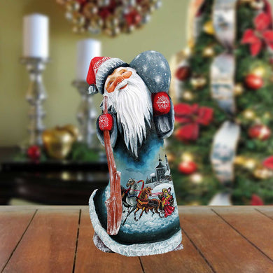 Midnight Sleigh Ride Hand-Painted WOODCARVED Masterpiece by G. DeBrekht - Christmas Decor - 821446 *** PRE-ORDER - Handmade Just for You! ***