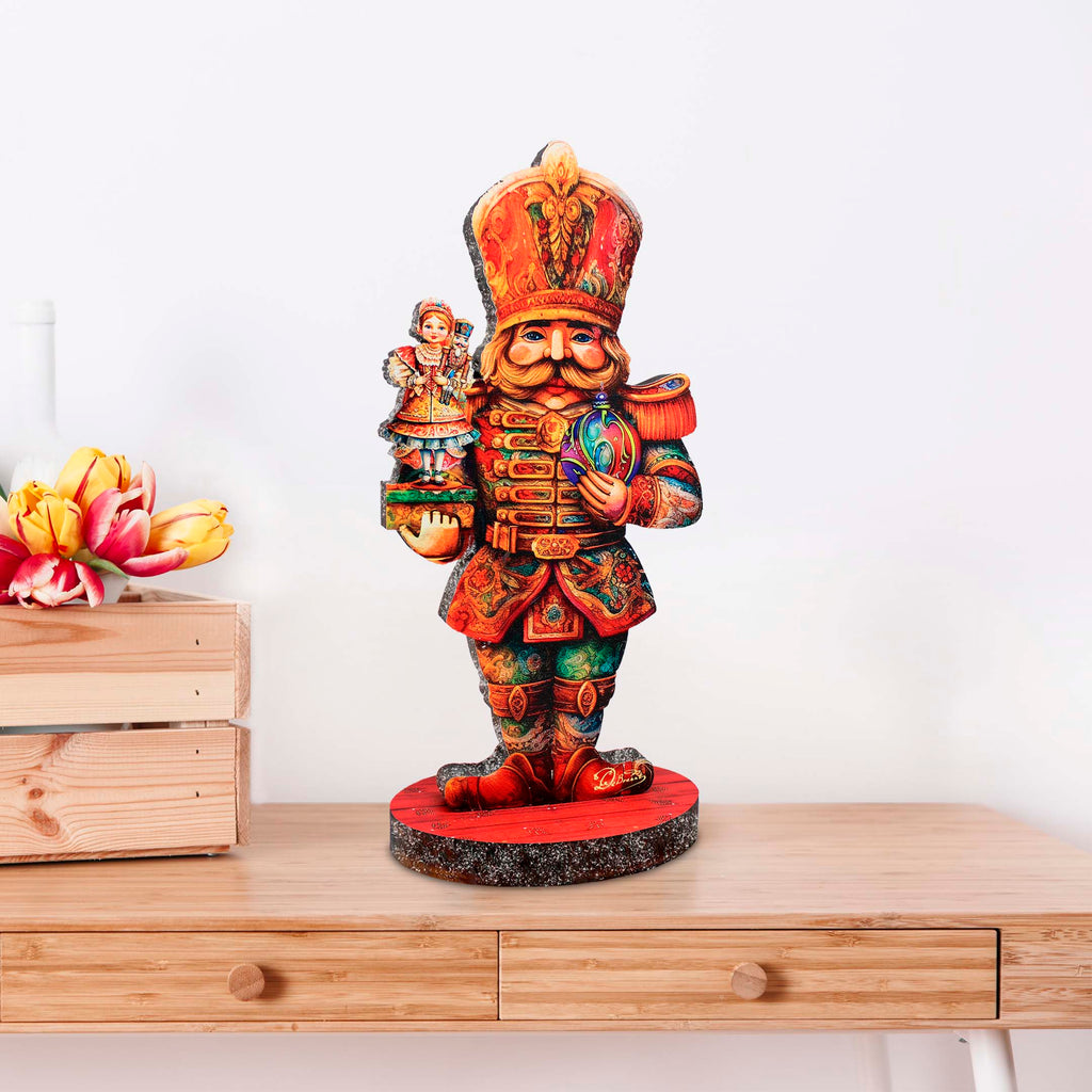 a statue of a nutcracker on a table
