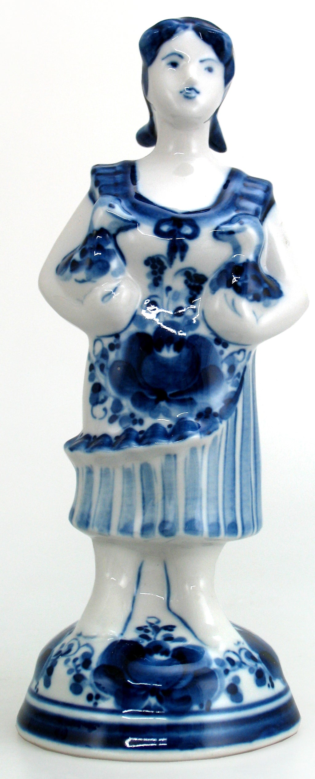 Gzhel Authentic Hand-Painted Fine Porcelain Decorative Blue and White Figurine by G DeBrekht