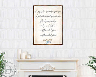Blessing Quote Sign- May His Favor Be Upon You - Housewarming gift - Gift for newlyweds - Bible Verse scripts - Christian sign decor - Wedding gift - Blessing sign - Living room decor - 310353