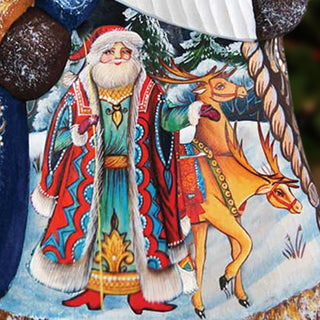 Courier Dancing Santa Hand-Painted WOODCARVED Masterpiece by G. DeBrekht - Christmas Decor - 8214817 *** PRE-ORDER - Handmade Just for You! ***