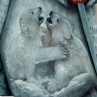 Frosty Story Santa Hand-Painted WOODCARVED Masterpiece by G. DeBrekht - Wildlife Holiday Decor - 2821703