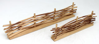 One-of-a-Kind Decorative Wood Fence for Nativity Village Decor Set of 2 by G. DeBrekht