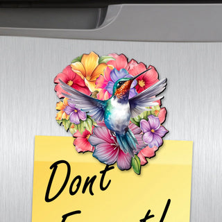 Hummingbirds Decorative Eco Wood Magnets Set of 6 by G. Debrekht - Wildlife Decor - 8090140G-S6