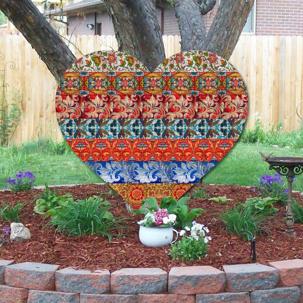 Quilted Heart Holiday Door Decor by G. DeBrekht - Love Family Kids Decor - 8198736H