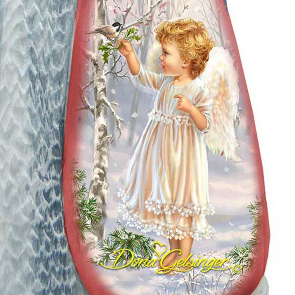 Little Winter Blessings Hand-Painted WOODCARVED Figurine by D. Gelsinger - Nativity Holiday Decor - 242101-1427