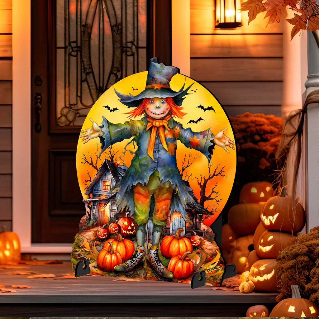 Halloween Scarecrow Freestanding Decor - Halloween Outdoor Decor by G. Debrekht - Halloween Decor- 8652798F