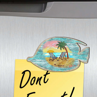 Nautical Decorative Eco Wood Magnets Set of 6 by G. Debrekht - Coastal Decor - 8090061G-S6